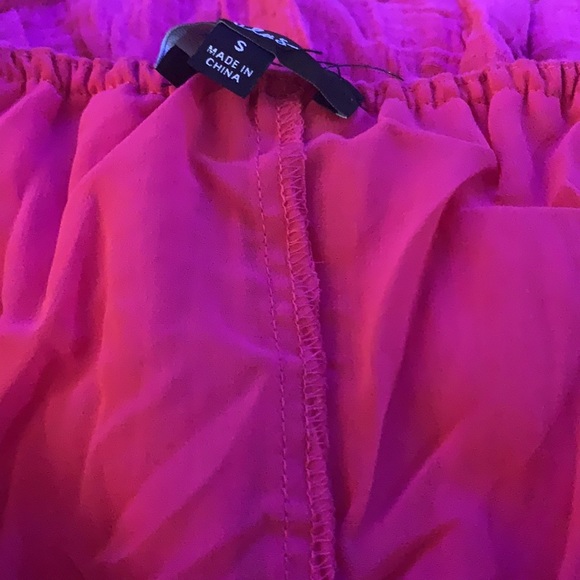 Cinched It Magenta Ruffled Belted Shift Mini Dress - Picture 5 of 5